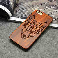 Wooden iphone Case Timberwolves Forest Wolf Totem Hard Back Cover for iPhone 5/5s