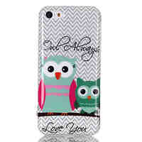 Bird Owl Pattern TPU Soft Case for iPhone 5C