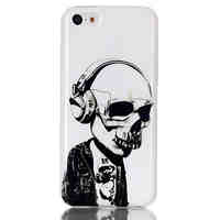 Human skeleton Pattern TPU Soft Case for iPhone 5C