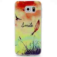 Feather Pattern TPU Material Phone Case for Samsung  Galaxy S4 Mini/S5/S6/S6 Edge/S6 Edge