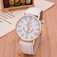 Woman's Watch Geneva Anchor Fashion Leisure Belt Quartz Watch