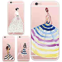 MAYCARI The Fashion Girls Transparent TPU Back Case for iPhone 6/iphone 6S(Assorted Color)