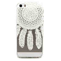 Feather Dreamcatcher Pattern TPU Relief Back Cover Case for iPhone 5/iPhone 5S