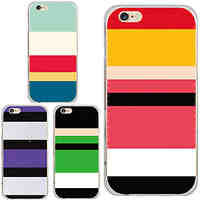 MAYCARI Horizontal Stripes in Various Colors Transparent Soft TPU Back Case for iPhone 6/iphone 6S(Assorted Color)