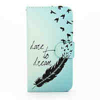Feather Pattern PU Leather Phone Case For Samsung Galaxy S6/S6 Edge/S6 Edge Plus