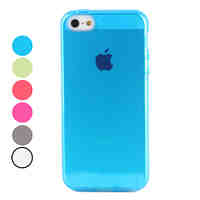 Transparent TPU Soft Case for iPhone 5/5S (Assorted Colors)  