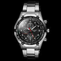 Men's Casual Silver Alloy Quartz Wrist Watch