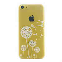 White Dandelion Pattern PC Material Phone Case for iPhone 5C