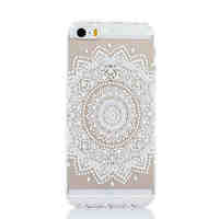 White Flowers Pattern PC Material Phone Case for iPhone 5C