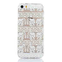 White Elephant Pattern PC Material Phone Case for iPhone 5C