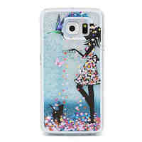 Girl Flow Sand PC Material Cell Phone Case for Samsung Galaxy S6/S6 edge