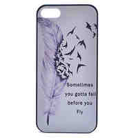 Feather Painting Pattern PC Case for iPhone 5/5S