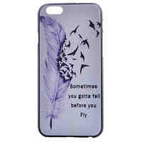 Feather Painting Pattern PC Case for iPhone 6/6S