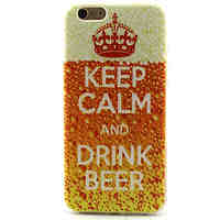 Drink Beer Painting Pattern TPU Soft Case for iPhone 6/6S