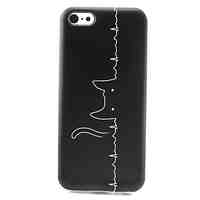 Black Letters Pattern TPU Soft Phone Case for iPhone 5C