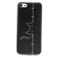 Black cat head Pattern TPU Case for iPhone 5C