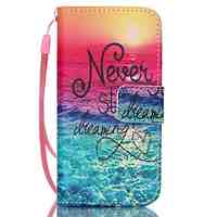 Sea Pattern PU Material Card Lanyard Case for iPhone 5/5S