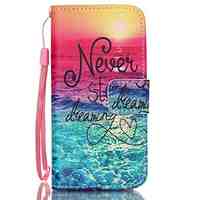 Sea Pattern PU Material Card Lanyard Case for iPhone 5C