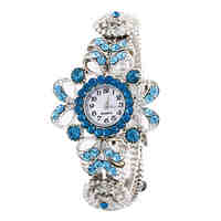 Women'S Watches Fashion Crystal Flowers Bracelet Watch