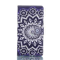 Flower Pattern Card Stand Leather Case for Samsung Galaxy S5/S5 Mini/S6 edge/S6
