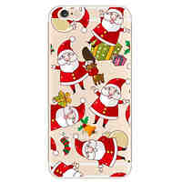 Christmas White Beard Pattern TPU Soft Phone Case iPhone 6/6S