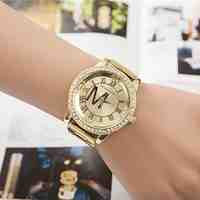 Woman's Watch Europe And The United States Selling Swiss Quartz Watch Men And Women Fashion Diamond Alloy Steel Watch