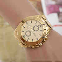 Woman And Men Steel Wrist Watch