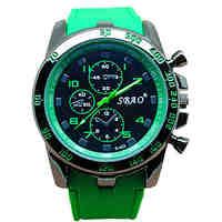 Men  Fashion Quartz Silicone Wrist Watch