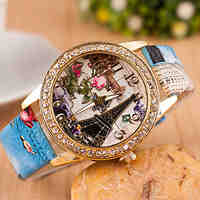 Woman Eiffel Tower Quartz Wrist Watch