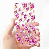 MAYCARILoving Ice-cream Transparent TPU Back Case for iPhone 5/iphone 5s