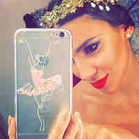 MAYCARIBallet Dancer Transparent TPU Back Case for iPhone 5/iphone 5s