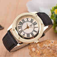 Woman Litchi Grain Wrist  Watch