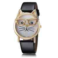 Korean fashion cute cat head watch