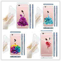 MAYCARI Flowers Girls Transparent TPU Back Case for iPhone 5/iphone 5s(Assorted Colors)