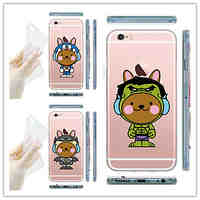 MAYCARI Little Bears' Cos Show Transparent TPU Back Case for iPhone 6/iphone 6S(Assorted Colors)