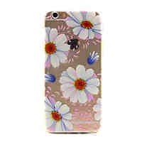 Flower Pattern TPU Relief Back Cover Case for iPhone 6/iPhone 6S