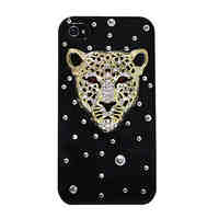 Zircon Leopard Pattern Hard Case for iPhone 4/4S