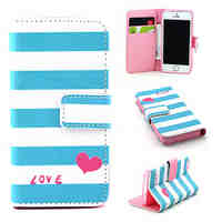 Stripe Pattern PU Material Phone Case For iPhone 5/5S