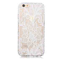 White Flower Pattern Transparent TPU Soft Case for iPhone 6/iPhone 6S