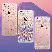 MAYCARIWater-Color Dots Dots Transparent TPU Back Case for iPhone 5/iphone 5s(Assorted Colors)