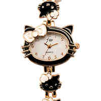 Ms Cat Modelling Quartz Bracelet Wrist Watch