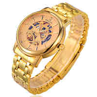 Men's Watch High - Grade Men Steel Belt Gold Automatic Mechanical Waterproof Gold Watch