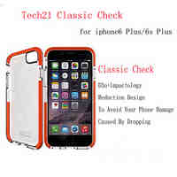 Tech 21 Case D3O TPU Case Anti-shock Back Shell Classic Check Case Impact Mesh Plaid Case iPhone 6/6S Plus 5.5