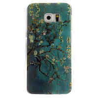 Green Flower Pattern TPU Back Cover Case for Samsung Galaxy S6/S6 Edge/S6 Edge Plus