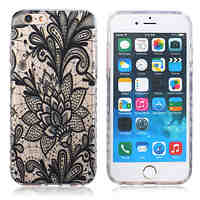 Black Lotus Pattern TPU Material Phone Case for iPhone 5 /5S