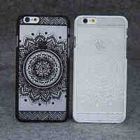 Retro Flower Pattern Openwork Relief Printing Thin PC Material Phone Case for iPhone 5/iPhone 5S