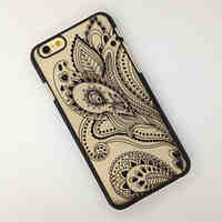 Peacock Tail Pattern Openwork Relief Printing Thin PC Material Phone Case for iPhone 6/iPhone 6S