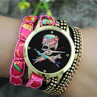 Ladies' European Style Fashion Pirate Captain Wrist Watch Bracelet Watch