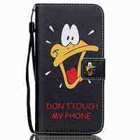 Mouth Duck Lanyard PU Leather Material Flip Card Case for Samsung Galaxy S6/S3 /S5/S3Mini/ S6 edge/S6 edge