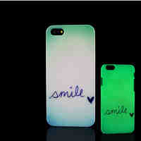 Smile Pattern Glow in the Dark Hard Plastic Back Cover for iPhone 5 for iPhone 5s Case